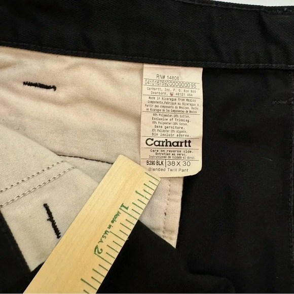 Carhartt Relaxed Fit Black Jeans 38x30 - Picture 6 of 8